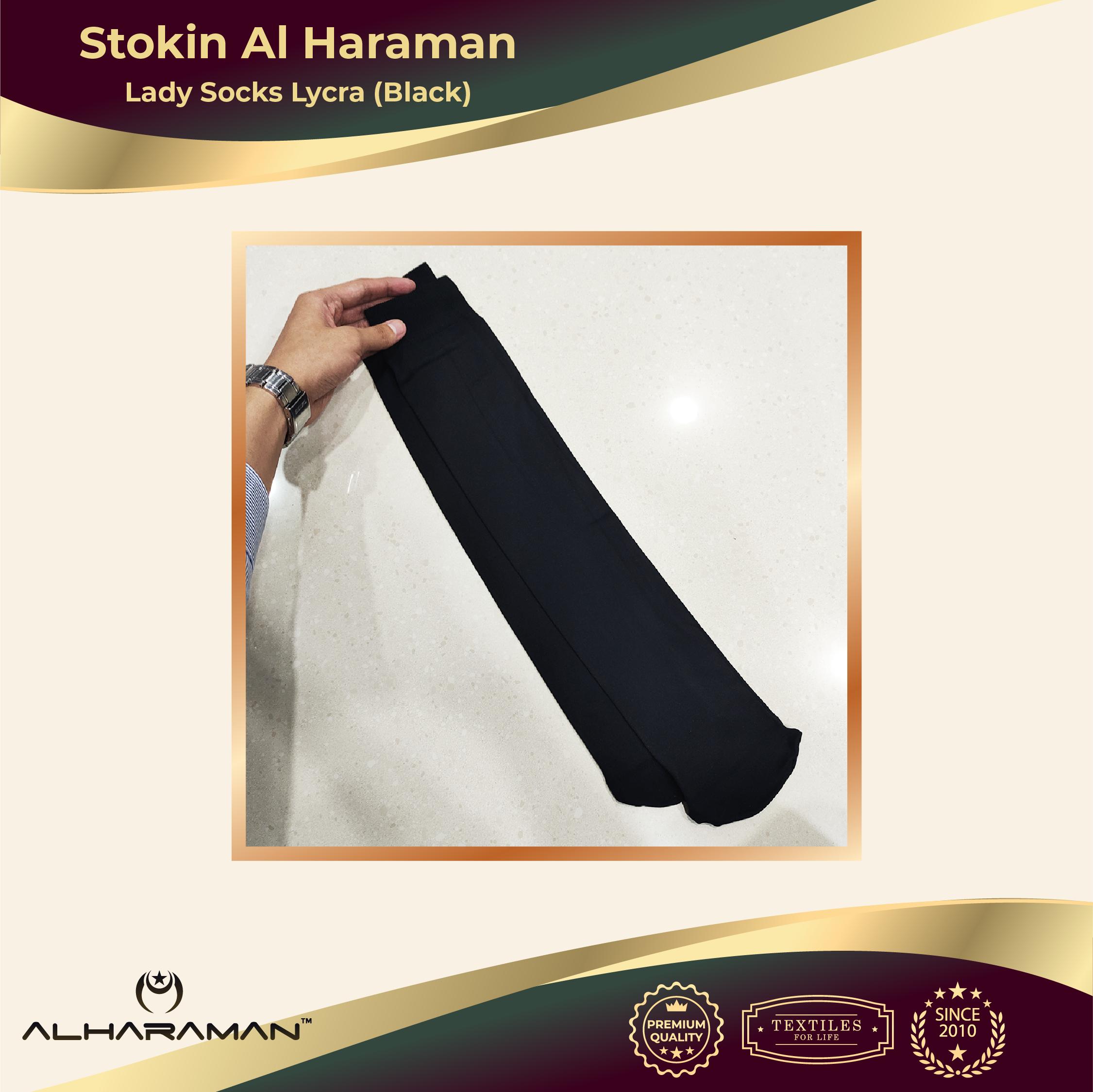 2 AL HARAMAN SOCKS LADY SOCKS LYCRA (BLACK) BOTTLE