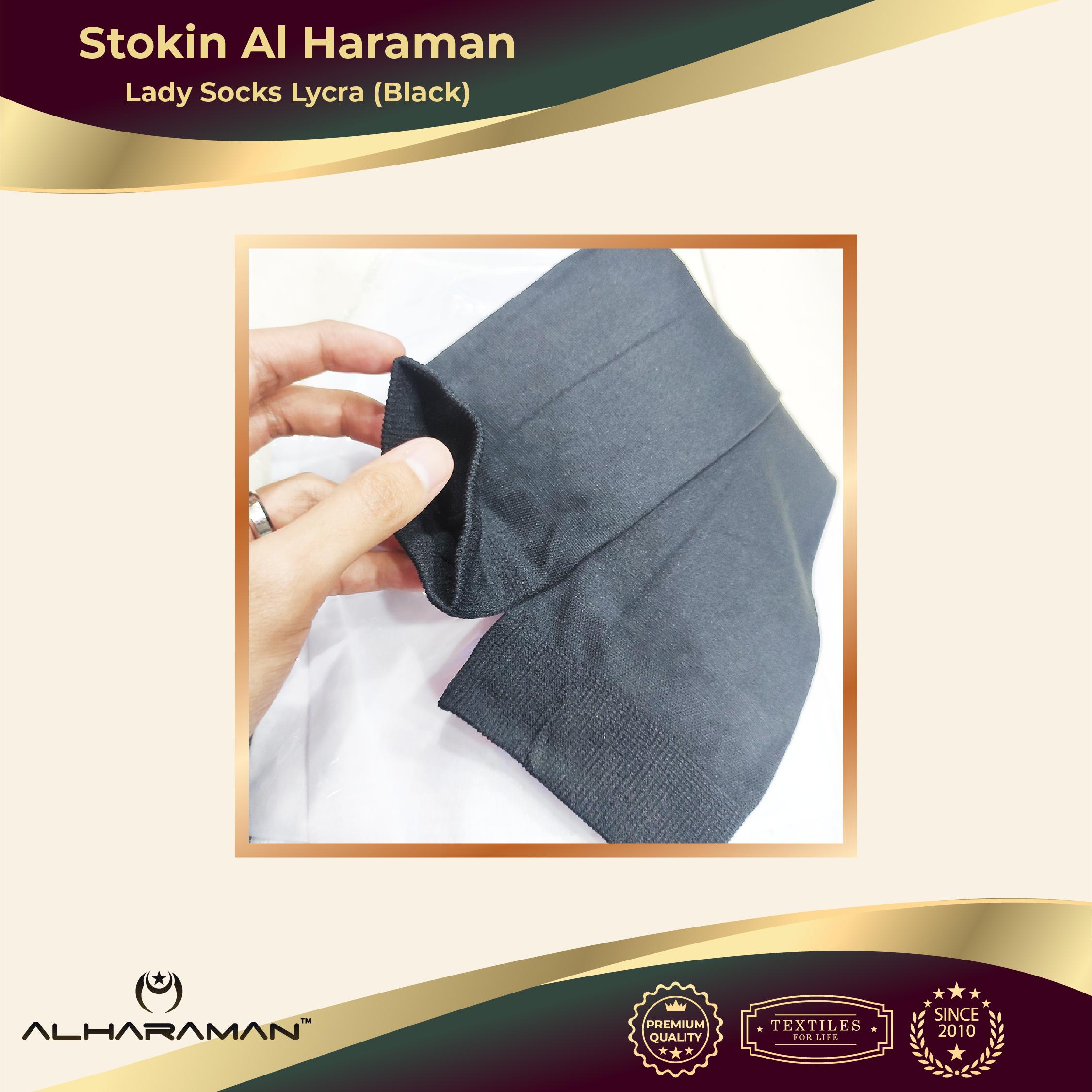 3 AL HARAMAN SOCKS LADY SOCKS LYCRA (BLACK) BOTTLE